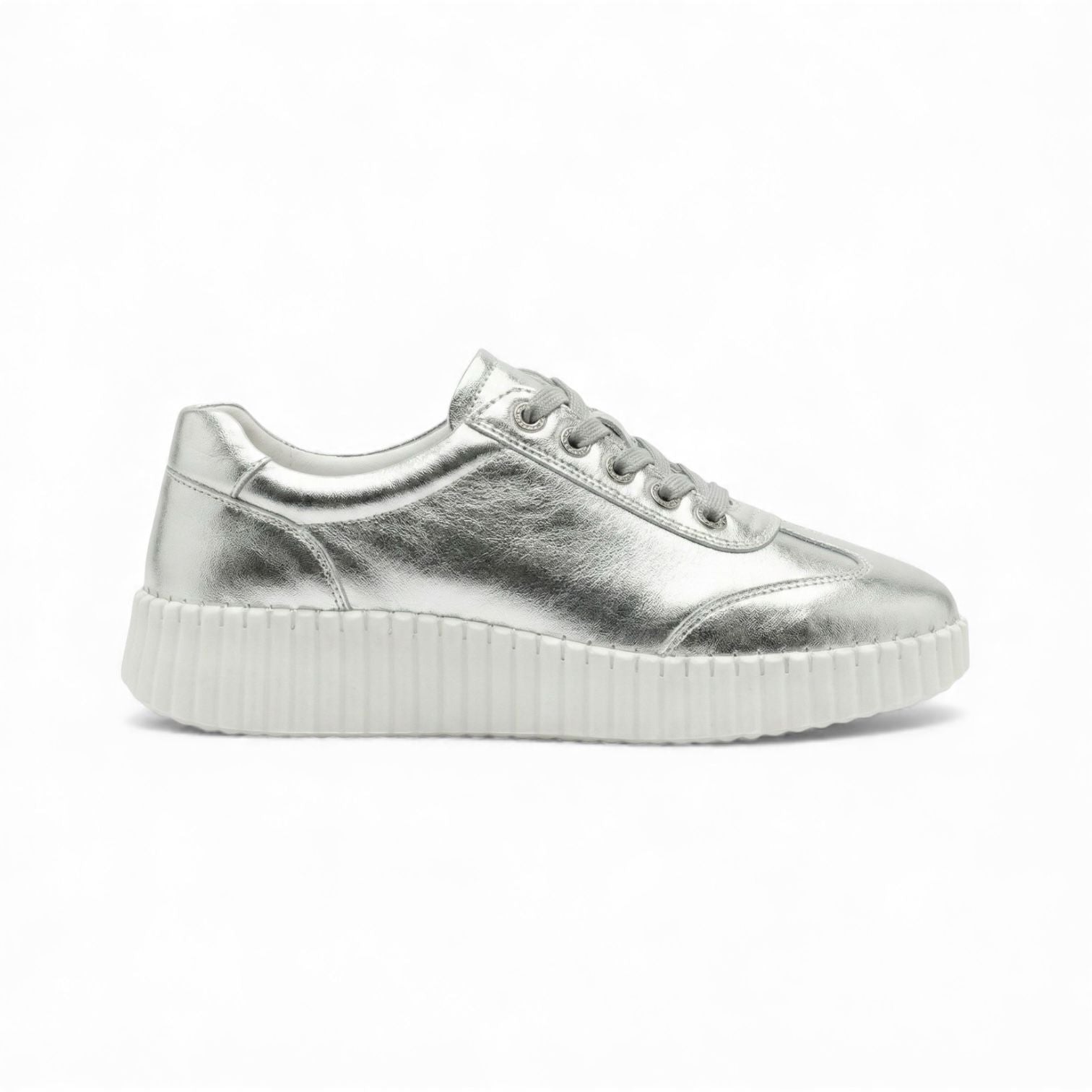 Valencia Silver Metallic Platform Sneaker