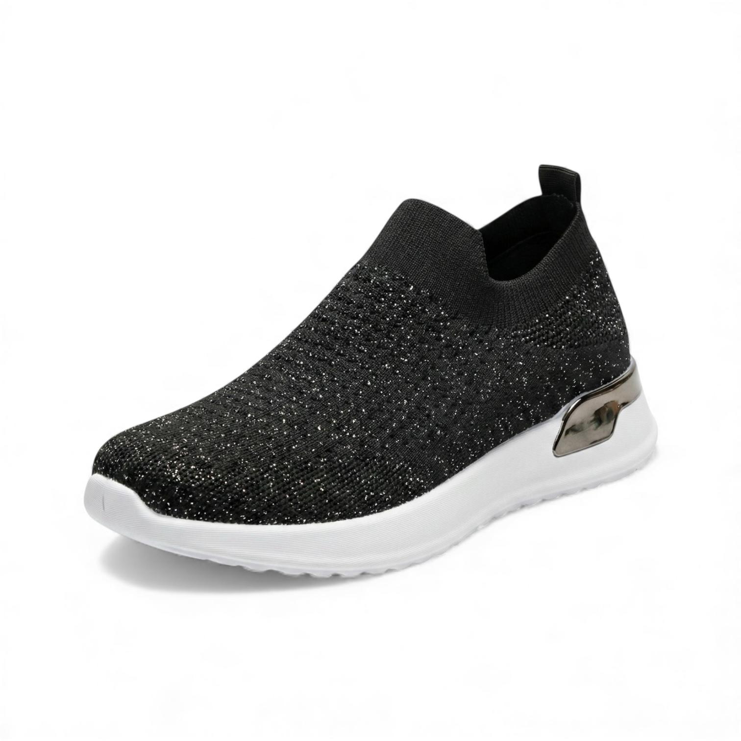 Nova Black Knit Slip-On Sneaker