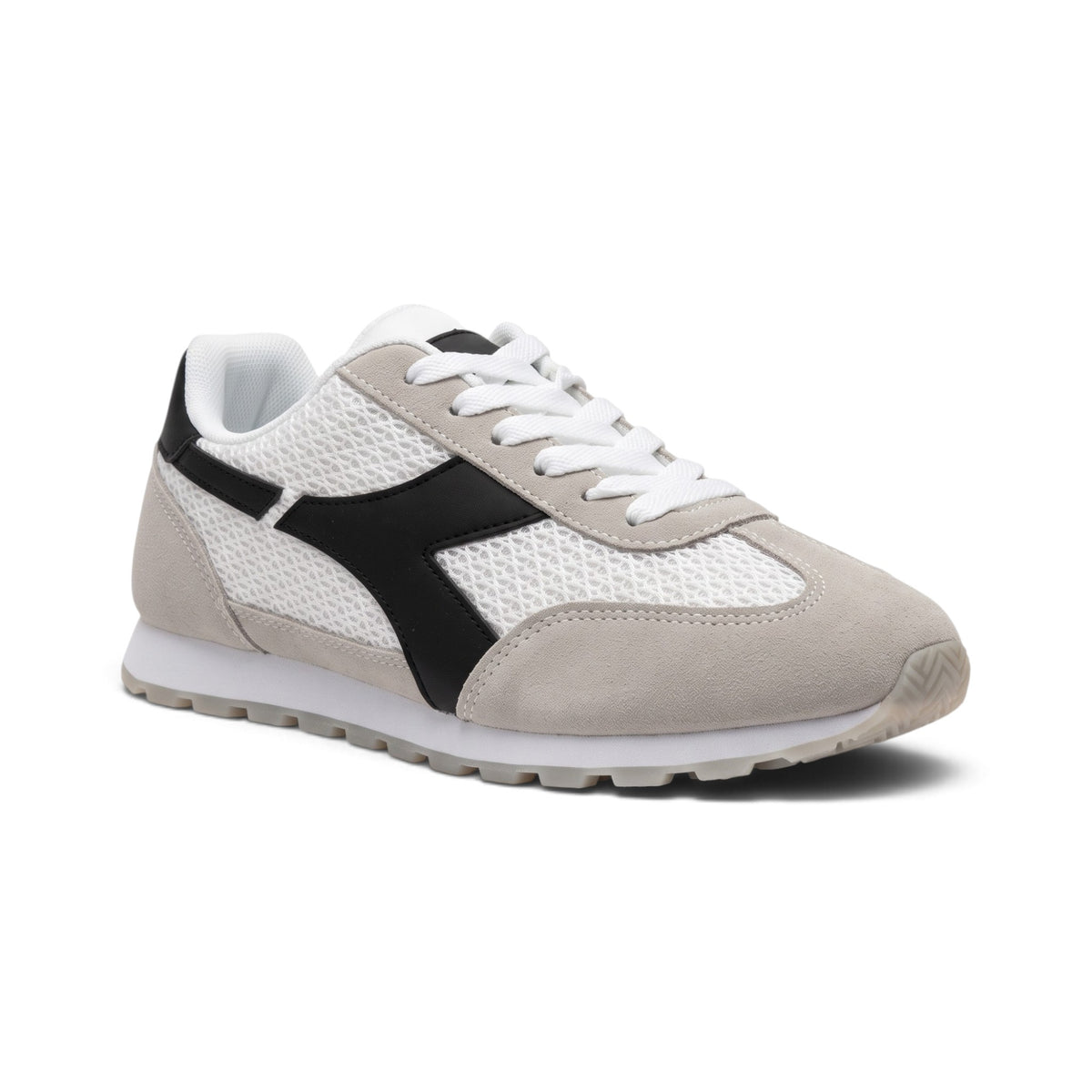Romy Grey and Black Retro Mesh Sneakers
