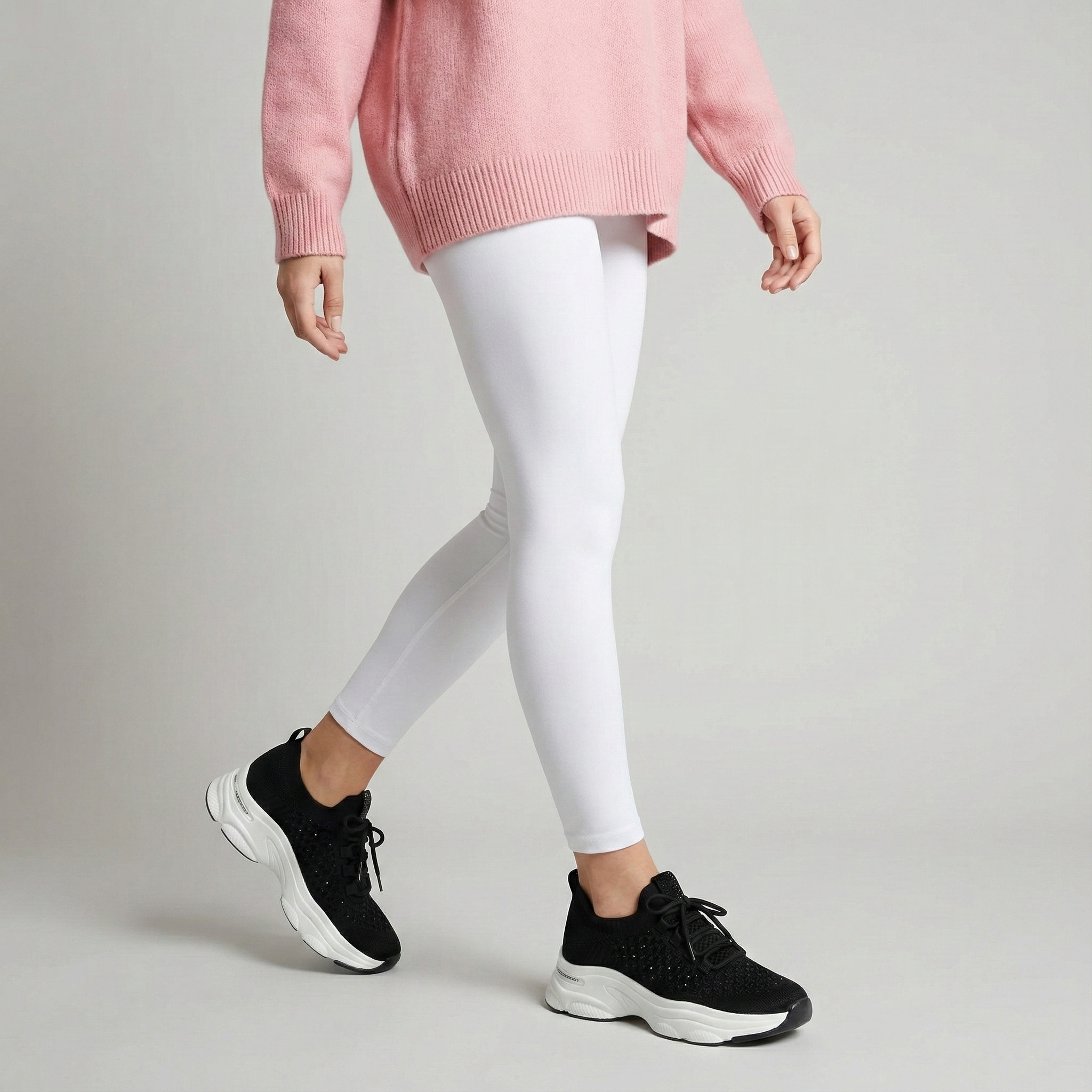 Bianca Black Sparkle Knit Sneaker