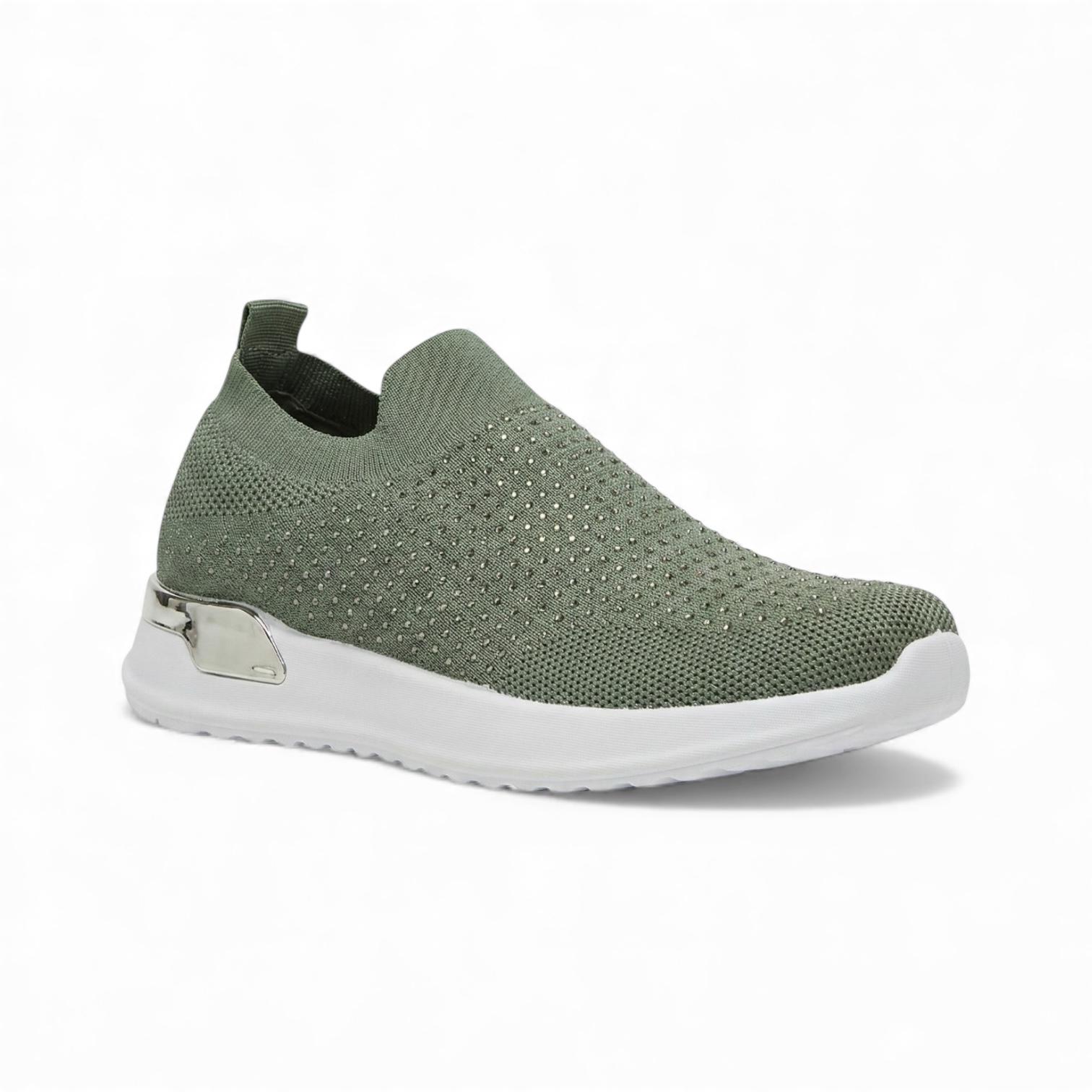 Nova Green Knit Slip-On Sneaker