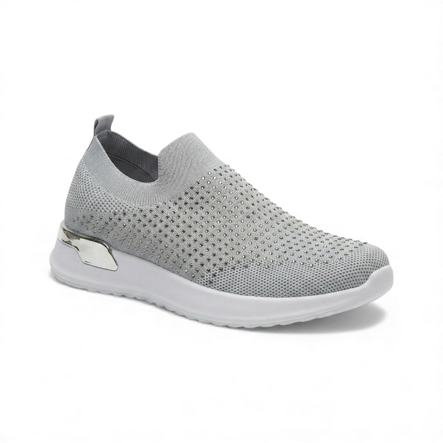 Nova Light Grey Knit Slip-On Sneaker