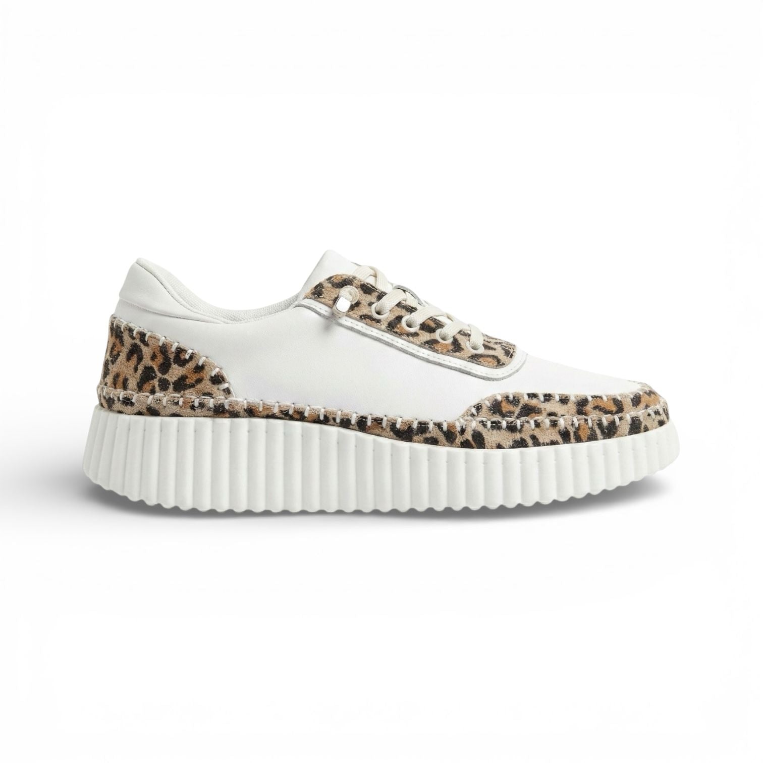 Noa Leopard Whipstitch Platform Sneaker