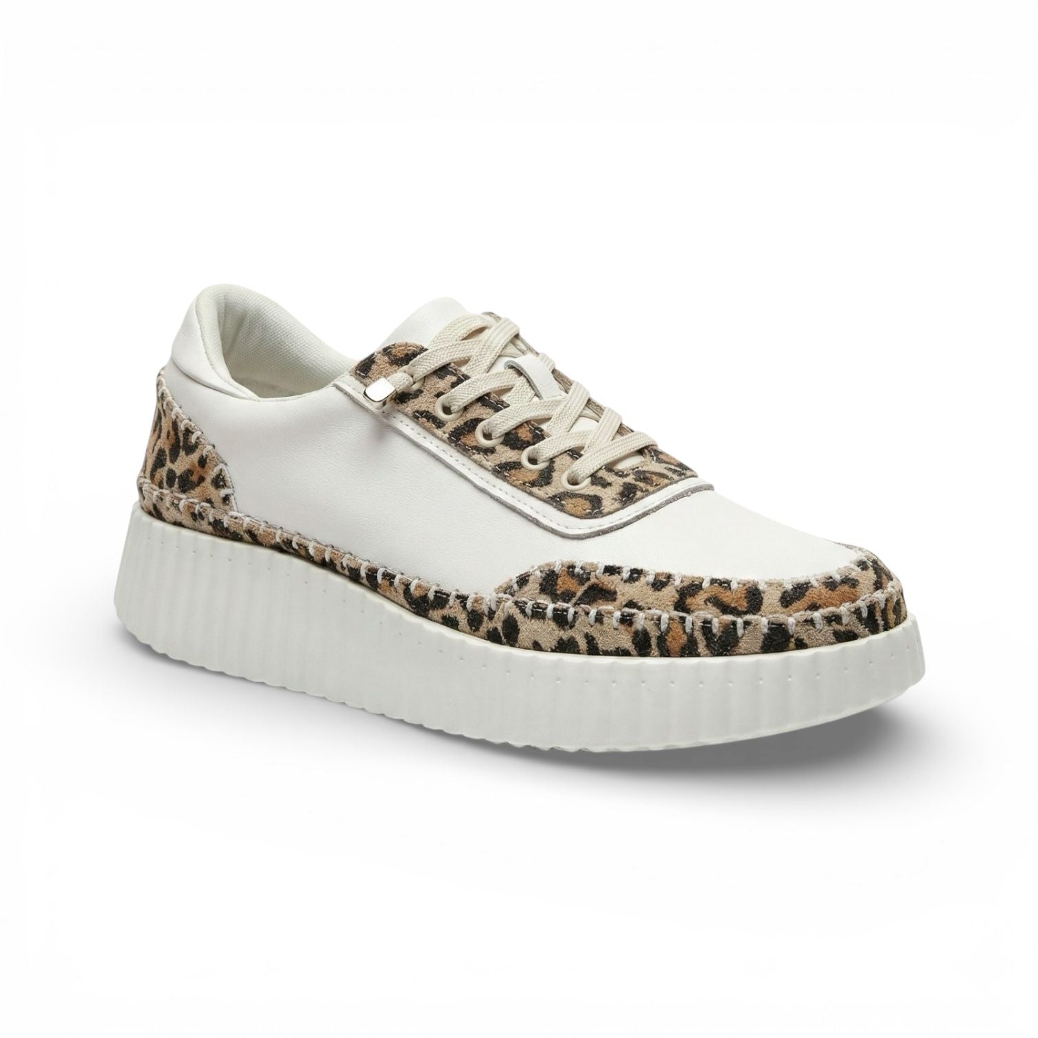 Noa Leopard Whipstitch Platform Sneaker